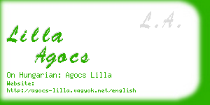 lilla agocs business card